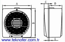 Aksiyel fan (Vario) olculeri